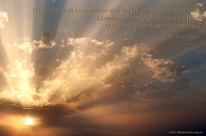 es.Realize the real presence of the risen living Jesus