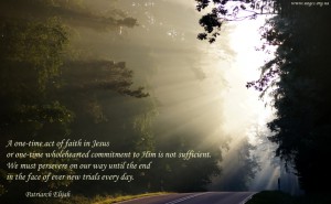 A one-time act of faith in Jesus...