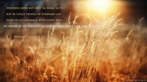 Holiness does not rest in noble acts...