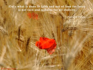 Only what is done in faith and out of love for Jesus...