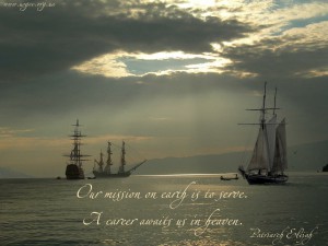 Our mission on earth is to serve...