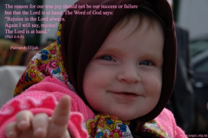 The reason for our true joy should not be our success or failure...