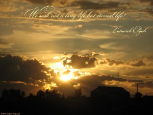 We seek not a long life but eternal life