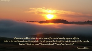 Whenever a problem arises, do not let yourself be carried away by anger...