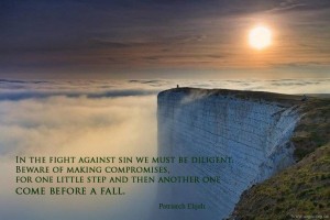 In the fight against sin we must be diligent...