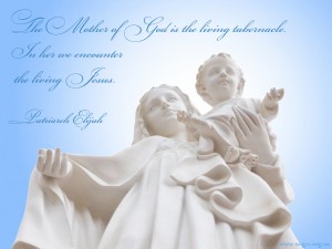 The Mother of God is the living tabernacle...