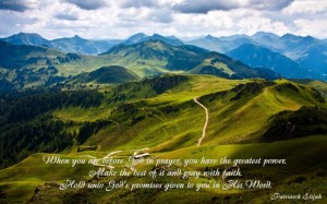When you are before God in prayer...