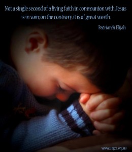 Not a single second of a living faith in communion with Jesus...