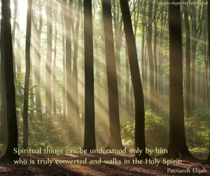 Spiritual things can be understood only by him...