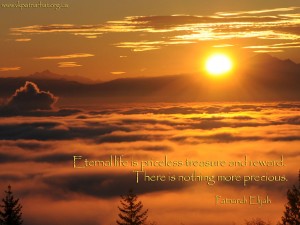 Eternal life is priceless treasure...