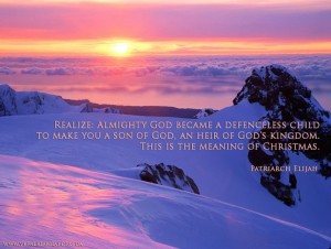 Realize Almighty God became a defenceless child