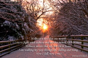 Holiness is not that...