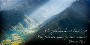Our faith must be rooted in Christ...
