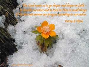 The Lord wants us to go deeper and deeper in faith...