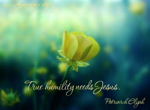 True humility needs Jesus...