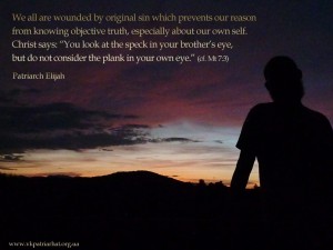 We all are wounded by original sin...