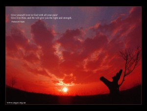 Give yourself over to God with all your pain!
