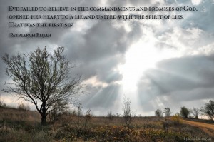 Eve failed to believe in the commandments...