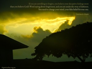 If you are unwilling to forgive...