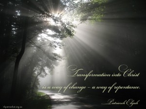 Transformation into Christ...