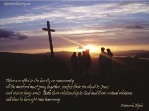 After a conflict in the family or community...