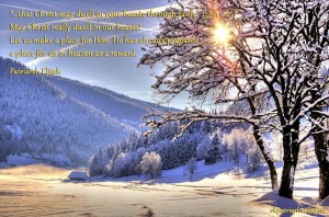that Christ may dwell in your hearts through faith...