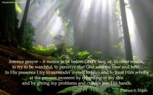 Interior prayer ...