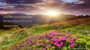 en. In heaven we will...